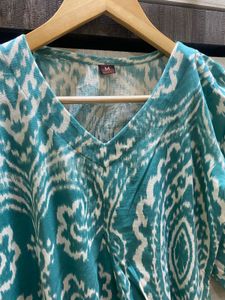 Printed Teal Kurta