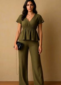 Bangkok Imported Co-ord Set In Olive