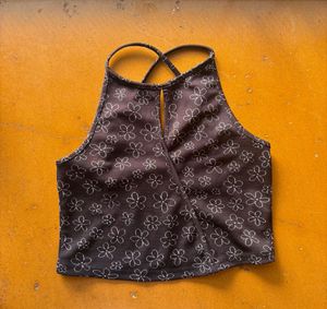 Floral Print Crop Top