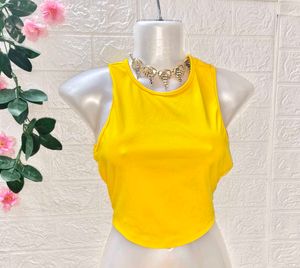🎁Buy 2 Get 1 Free 🎁Yellow Crop Top