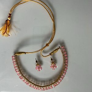 Pink Necklace &amp; Earring Set