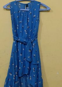 Blue Printed Dress