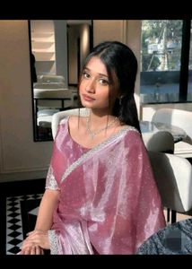Jimmy Choo Fabric Pink Saree With Blouse Piece