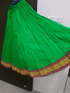 Green Ethnic Skirt