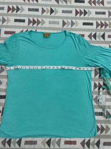 Teal Bell Sleeve Top