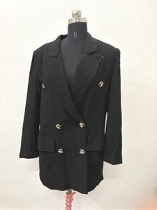 Black Blazer with Gold Buttons