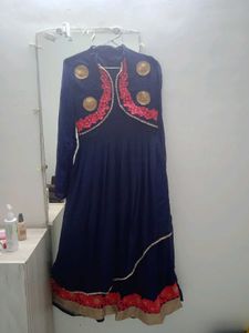 Elegant Navy Blue Anarkali Dress