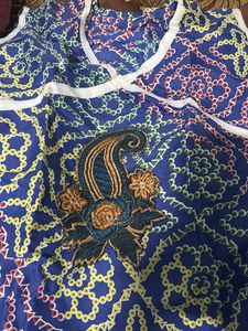 Blue Printed Sleeveless Dress