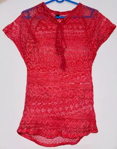 Stylish Lace | Net Sheer Top