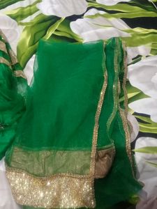 Ethnic Anarkali Suit (Silk And Net Material)