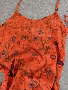 Beautiful Printed Halter Neck Kurti Top