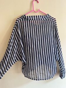 Striped Sheer Blouse