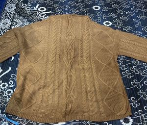 Cable Knit Brown Sweater