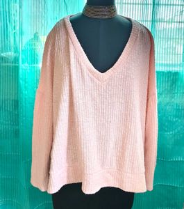 🎁Buy 2 Get 1 Free🎁Peach V-Neck Pullover Top