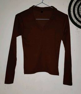 FULL SLEEVE BROWN TOP 🤎🤎