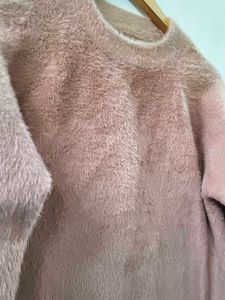 Fluffy Pink Knit Sweater