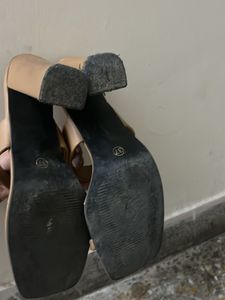 Nude  Woman Block  Heels