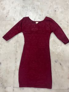 Bodycon Maroon Dress.