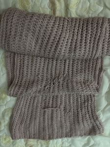 Dusty Rose Knit Scarf