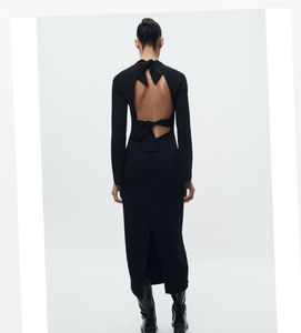 Zara Black Open Back Dress