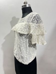 Lace Ruffle Top