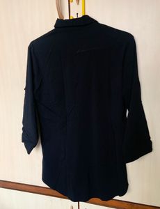 Black Solid Shirt For Women