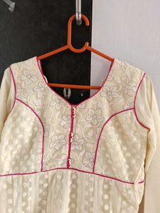 Cream (Ghee) Colour Anarkali Dress