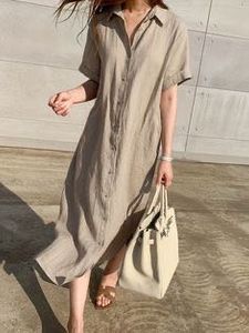 H&amp;M Pintresty Oversized Khaki Green Dress