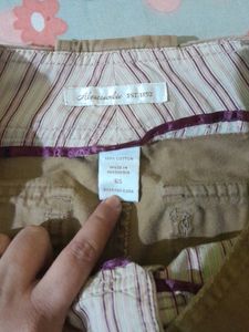 Branded Brown Cotton  Flared Leg Denim For Girls
