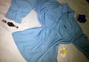 Light Blue Little Long Sleeve Shirt