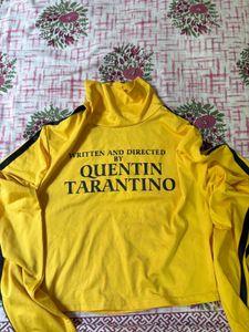 Yellow Printed Crop Top