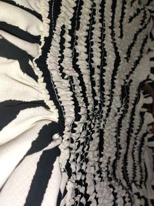 Zebra Print Long Sleeve Top