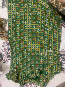Bandhni Kurti In Green N Red Colour