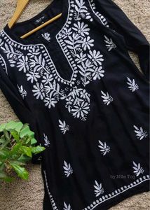 Elegant Embroidered Black Top