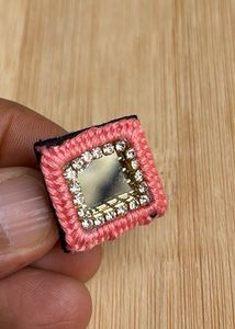 Adjustable Handmade Mirrorwork Ring
