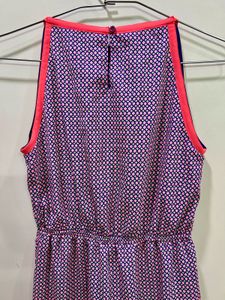 Stylish Purple and Neon Pink Geometric dress