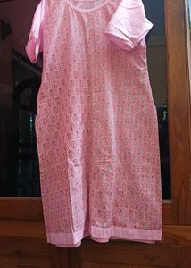 Pink Printed Kurta