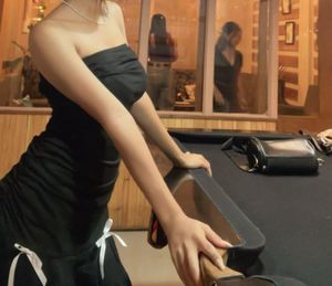 black off shoulder mini bow ruffle dress