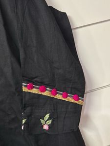 Black Kurti With Aster