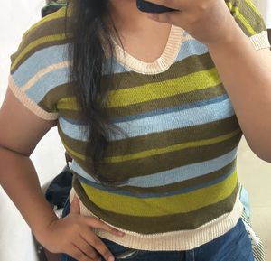 Striped Knit Top
