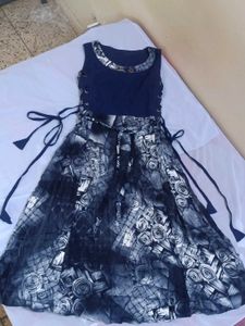 Abstract Print Midi Dress