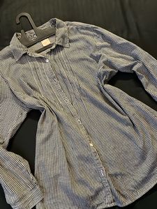 Unisex Shirt Black&amp;white Cheq Longshirt