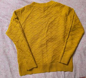 Mustard Textured Knit Sweater