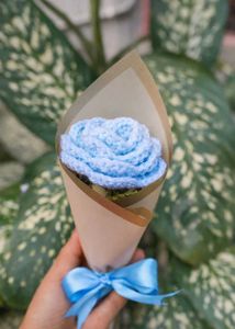 Crochet Rose Bouquet-Handmade +Handwritten Note