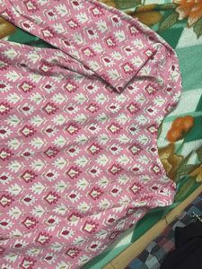 Pink Printed Kurta