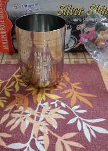 Silver Shine Stainless Steel Glasses (6-Piece)