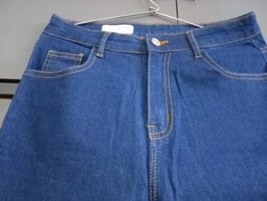 337.Dark Wash Wide Leg Denim Jeans