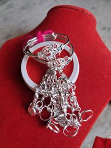 New Born Baby 5 Fingers Hand Assoceries Silver