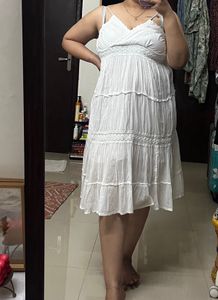 White Tiered Sundress