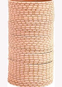 Light Peech Colour Bangle Set